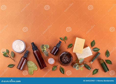 Natural Organic Beauty Care Flat Lay Stock Image - Image of moisturiser ...