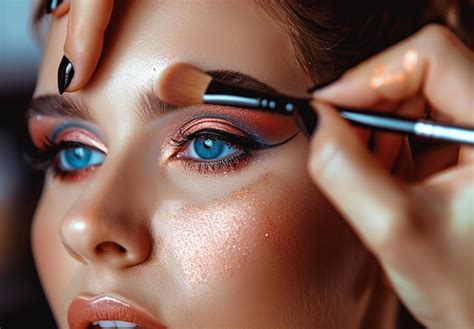 Premium Photo | Photo of makeup artist doing bridal woman elegant makeup