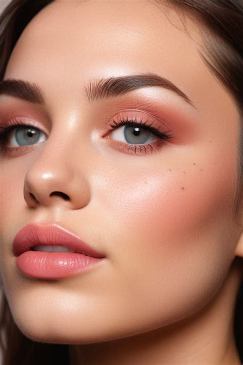 Radiant Beauty: Captivating Close-Up of Flawless Skin and Elegant Makeup