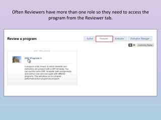 Reviewer role | PPTX