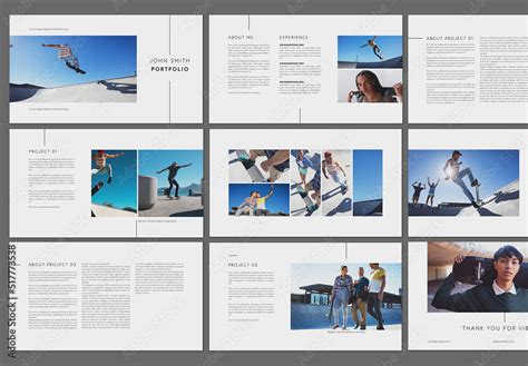 Minimal Portfolio Layout Design Stock Template | Adobe Stock