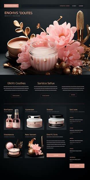 Premium Photo | Website of Luxury Beauty Salon for Men and Women Black ...