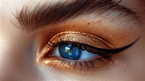 Premium Photo | Beautiful eye macro extreme eyelashes liner makeup ...