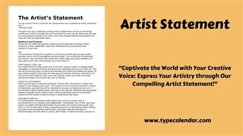 Artist Statement Examples For Students at Greg Booth blog