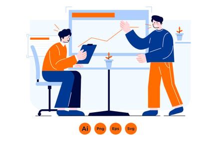 Presentation in Front of Client, Illustrations ft. collaboration ...