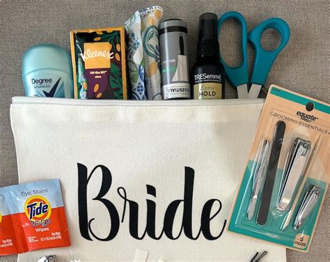 White Bridal Emergency Kit, Wedding Day Emergency Kit, Customized ...