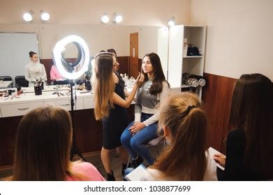 Professional Makeup Teacher Training Her Student Stock Photo (Edit Now ...