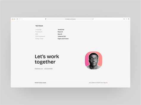 Modern and minimalist portfolio design by Massahoud ODANOU on Dribbble