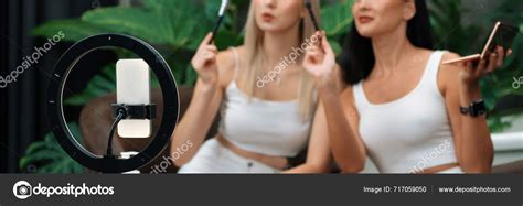 Two Beautiful Content Creator Make Natural Beauty Cosmetic Tutorial ...