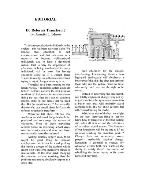 Sample Editorial Article