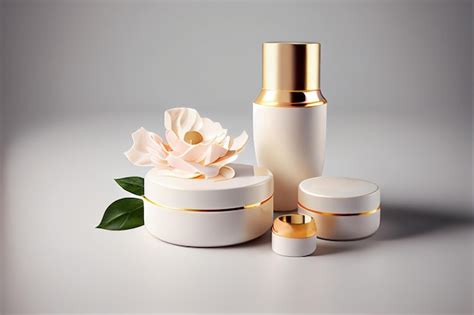 Premium Photo | Cosmetic with flowers natural cosmetics beauty concept ...