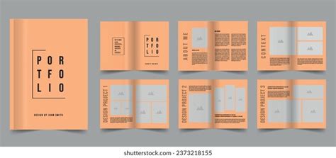 Design Portfolio Template Minimalist Portfolio Layout Stock Vector ...