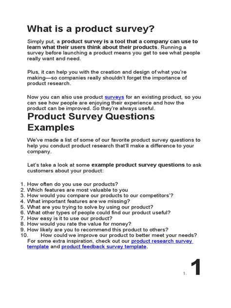 Providing Insightful Product Survey Questions to Gather Valuable ...
