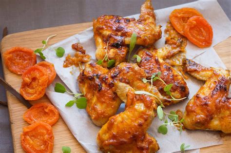 Sticky Apricot Chicken Wings Recipe - Cecilia's Farm