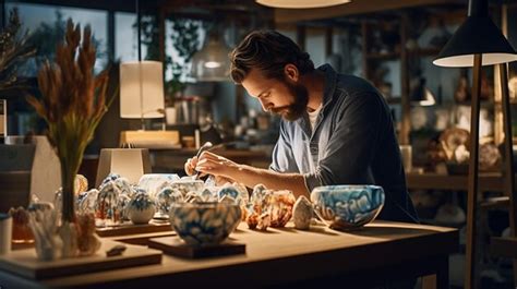 Premium AI Image | Craftsman's Precision An Intimate Look at Artistry ...