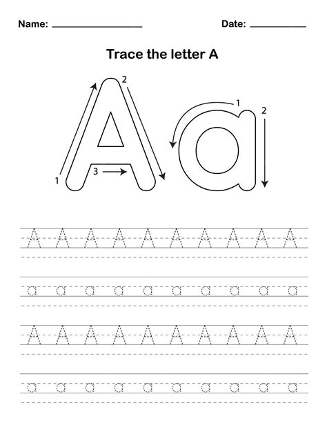 Premium Vector | Trace the letter a