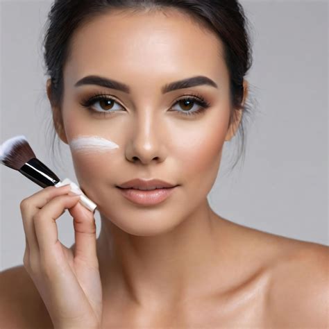 Premium Photo | Asian womans makeup face woman testing cosmetics ...