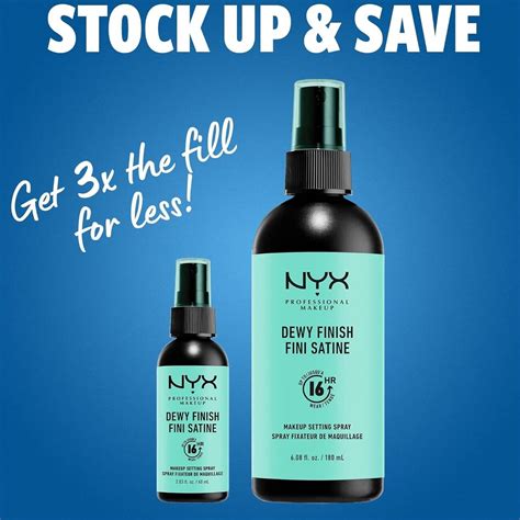 NYX PROFESSIONAL MAKEUP Long Lasting Makeup Setting Spray, Dewy Finish ...