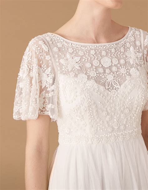 Shelly Floral Embellished Bridal Dress Ivory | The Bride | Monsoon Global.