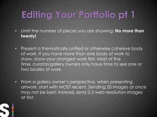 Preparing for an Artist Portfolio Review or Presentation | PPTX ...