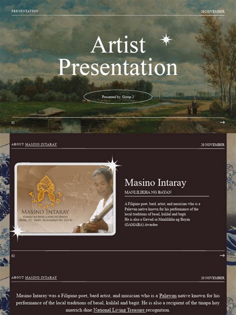 Vintage Minimalist Animated Artist Portfolio Presentation | PDF