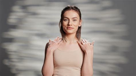 Flawless Beauty Model Doing Empowering Campaign Stock Photo - Image of ...