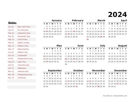 Printable Calendar 2024 With Holidays Printable 2024 Monthly