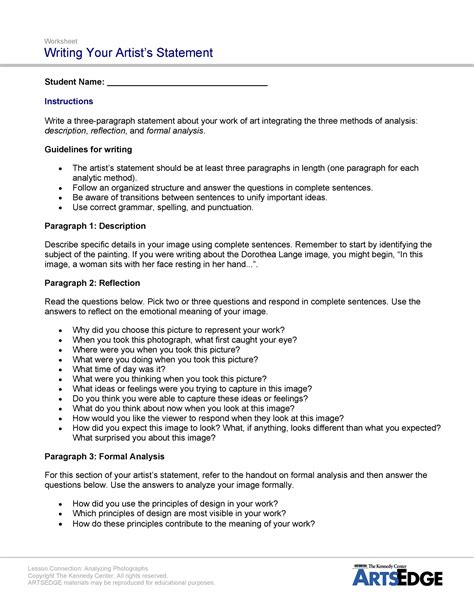 31 Best Artist Statement Examples & Templates ᐅ TemplateLab