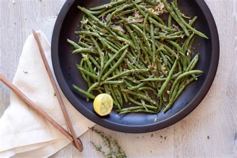 Roasted Green Beans and Shallots with Lemon and Thyme Recipe - Pamela ...