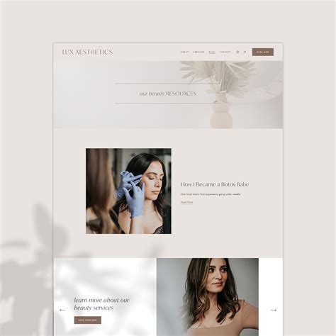 Warm, Elegant and Feminine Website Design for Seattle-Based Beauty ...