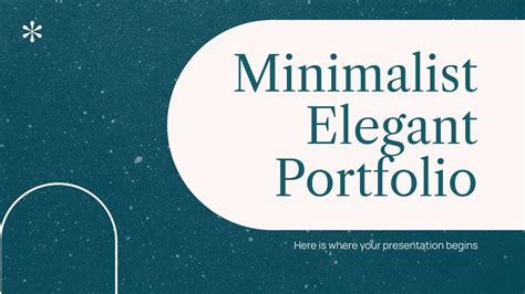 Minimalist Elegant Portfolio Presentation
