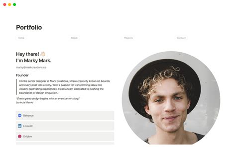 Best Portfolio Templates from Notion