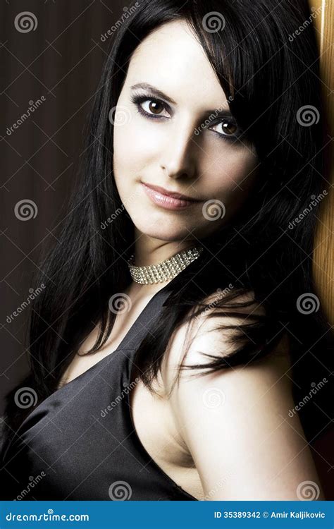 Elegant Sophisticated Woman in Evening Wear Stock Photo - Image of ...