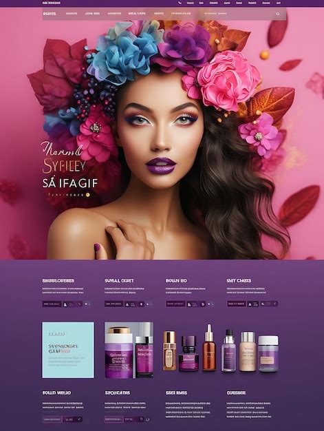 Premium Photo | Website of Beauty Blog for Men and Women Vibrant and ...