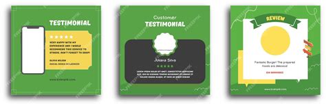 Premium Vector | Client testimonial social media post design Customer ...