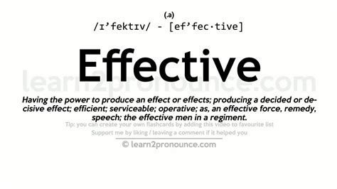 Effectiveness Meaning
