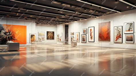 Premium Photo | Elegant art gallery interior with an array of diverse ...
