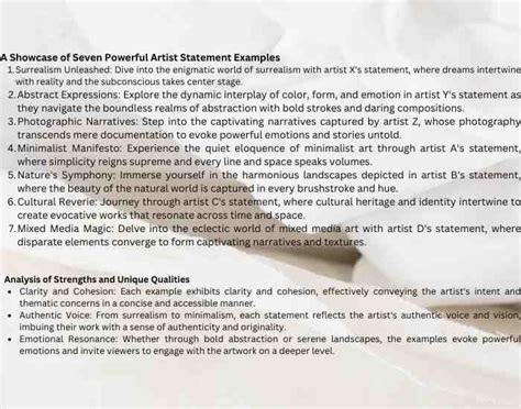 7 Powerful Artist Statement Examples and How to Write Your Own - Pro ...