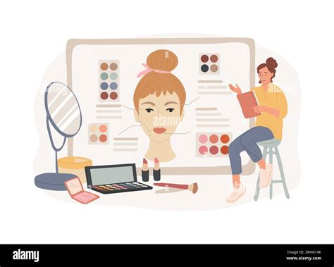 Makeup courses isolated concept vector illustration. Makeup artist ...