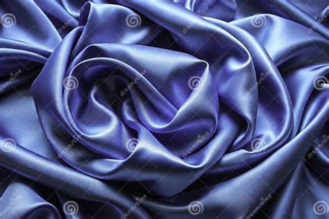 CloseUp Macro Photography of Luxurious Blue Satin Fabric Exquisite ...