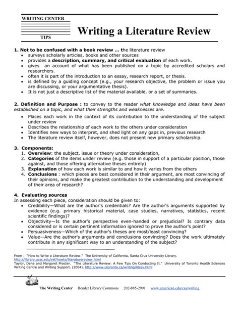 Writing a Literature Review: Tips &amp; Guidelines