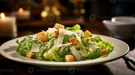 Photo of Classic Caesar Salad as a dish in a high-end restaurant ...
