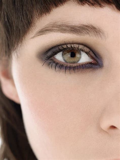Extreme Closeup of an Eye Makeup Stock Photo - Image of fringe ...
