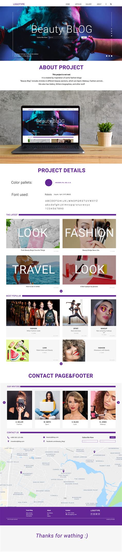 Beauty Blog on Behance