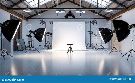 Professional Photography Studio Setup with Equipment Stock Image ...