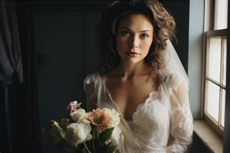 Radiant Self confident bride. Generate Ai