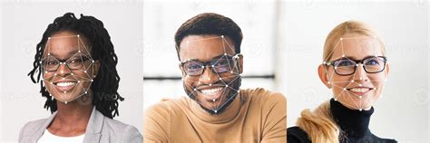 A collage featuring diverse individuals with unique facial features ...