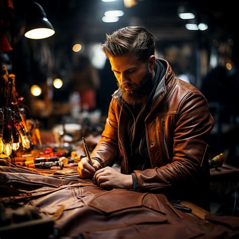 Premium AI Image | Artisan Elegance Skillful Leather Crafting