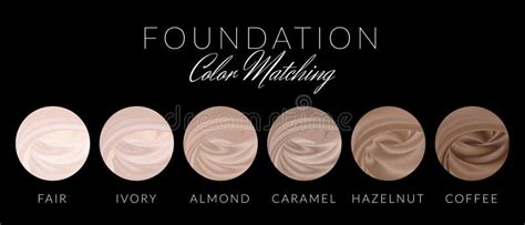 Makeup Foundation Shades for Skin Color Matching Stock Vector ...