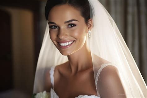 Premium Photo | A radiant bride on her wedding day with immaculate ...